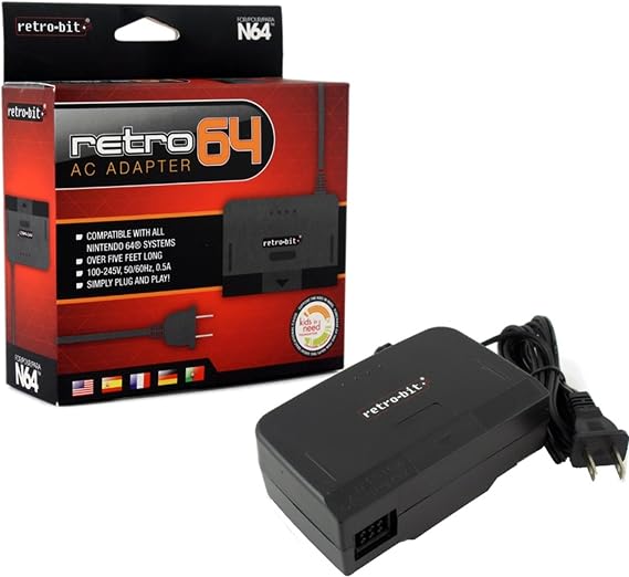 Retro-Bit AC Adapter compatible with Nintendo 64