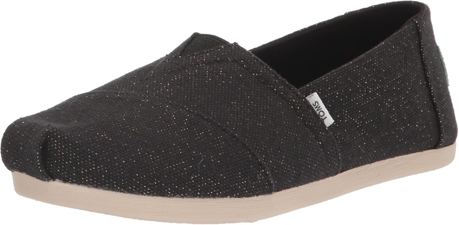TOMS Women's Alpargata Print GlitterLoafer Flat