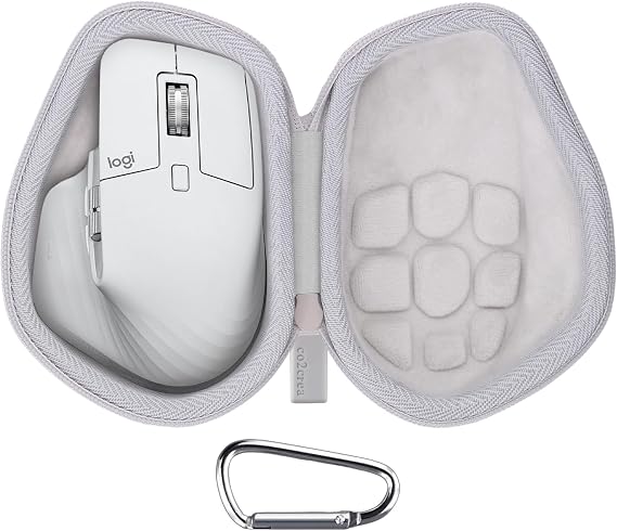 co2CREA Hard Protective Case Cover for Logitech MX Master 4/Master 3/Master Shockproof EVA bag with carabiner for outdoor travel case only