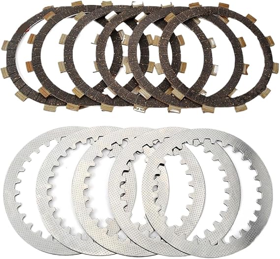 Universal Fit Clutch Friction Disc Plate Kit Compatible with 5Y1-16321-00 6 360-16325-00 5 1.2 TT 250G 250H 250J Aftermarket Replacement Part Number for Vehicle Models