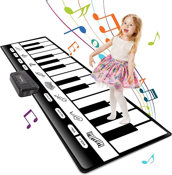6ft. Piano Mat, Giant Dance Mat, Floor Piano Music Play Mat Toys for Kids