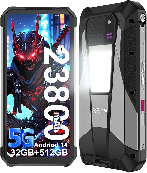 8849 Tank 3 Pro 5G Projector Phone 32GB RAM 512GB ROM Cell Phone 23800mAh 120W Fast Charger 200MP Camera Dual Sim