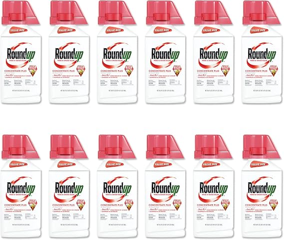 Roundup Weed & Grass Killer Concentrate Plus, 36.8 fl. oz. (12-Pack)