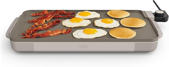 bella 10"x20" Non-Toxic, Nonstick, Ceramic Griddle, Oatmilk