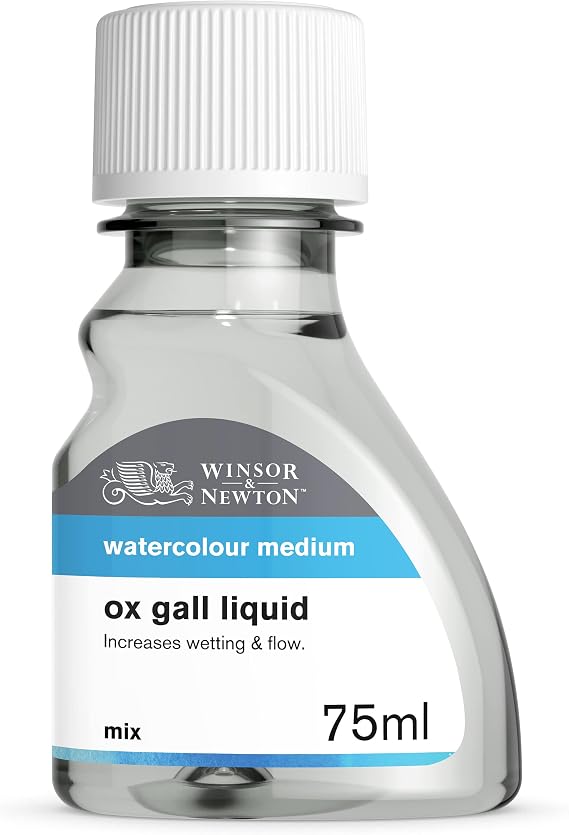 Winsor & Newton Watercolor Medium, Ox Gall Liquid, 75ml Bottle