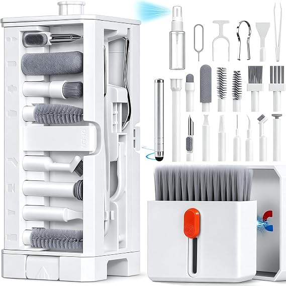 Inesore 32 in 1 Phone Cleaning Kit for iPhone AirPods MacBook Earbuds-White