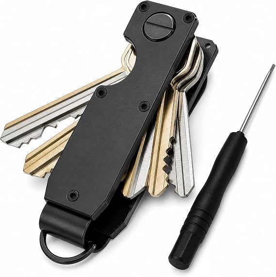 Key Organiser Keyring, Portable Key Holder Keyring, Holds 2-6 Multiple Keys