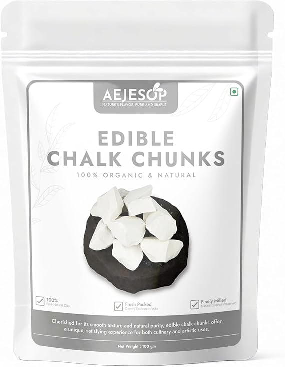 AEJESOP Natural Edible Clay Chunks, 3.5oz (100g)