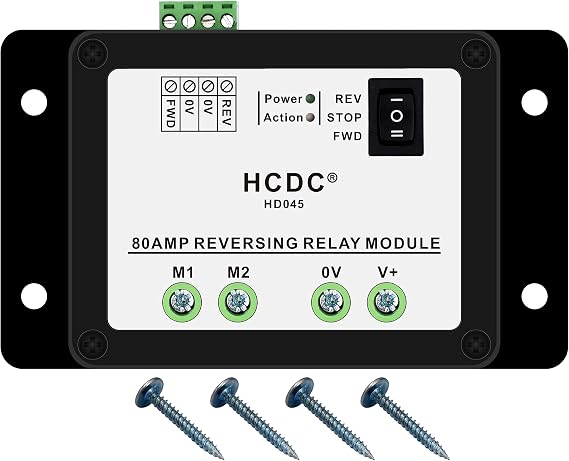 DC12V 80 Amp Forward and Reverse Relay Module for Motor/Linear Actuator, Reversing Relay Module