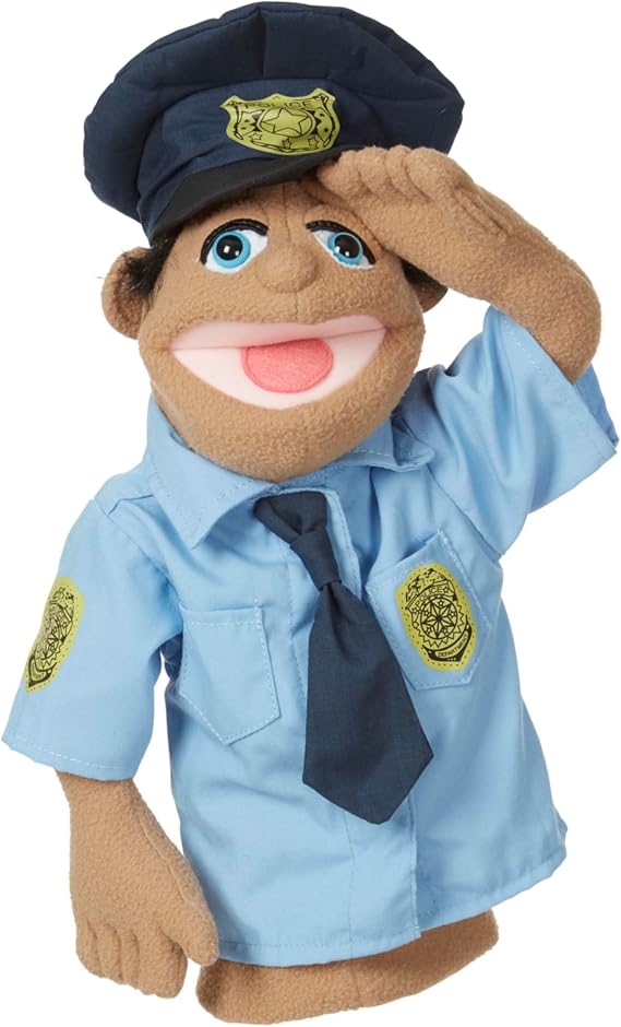 Melissa & Doug Police Officer Puppet (Cyrus Cy Wren) with Detachable Wooden Rod