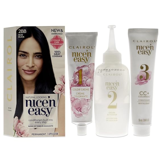 Clairol Nicen Easy Color Blend - 2BB Blue Black Hair Color Women 1 Application