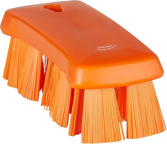 Vikan 38917 UST 6.9" Hand Brush - Stiff, Orange
