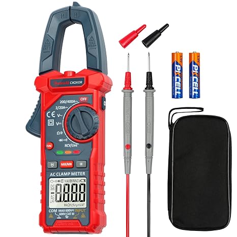 AstroAI Digital Clamp Meter Multimeter 2000 Counts Amp Voltage Tester Auto-ranging with AC/DC Voltage, AC Current, Resistance, Capacitance, Continuity, Live Wire Test, NCV, Blue
