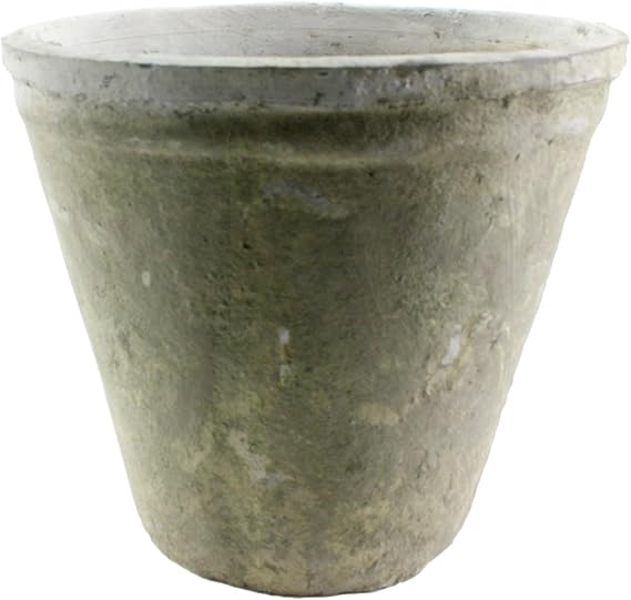 HomArt Rustic Terra Cotta Tomato Pot, Large, Antique Whitestone, 1-Count