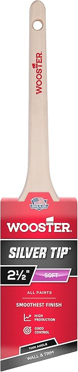 Wooster Brush 5224-2 1/2 Sash Paint Brush, 2.5 Inch, Silver