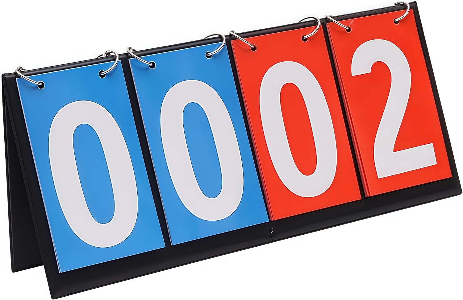 4 Digital Portable Table Flip Scoreboard Sports Scoreboard Top Scoreboard Flipper Multi-Function Score Counter Digital Scoreboard for Baseball Basketball Volleyball etc.
