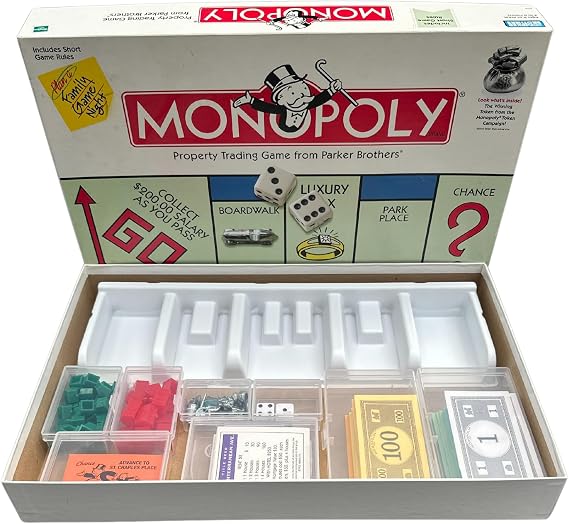 BitsBins Organizer for Monopoly, Organizes Cards and Tokens Easily and Fits in Game Box, Board Game Accessories for Components of Monopoly, Includes 8 BitsBins Containers