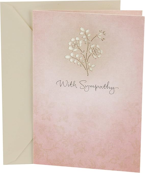 Hallmark Sympathy Greeting Card (Laser Flower)