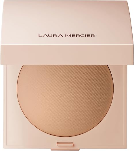 Laura Mercier Real Flawless Luminous Perfecting Pressed Powder, Talc-Free | Creamy light coverage finishing formula instantly enlivens skin and adds natural dimension. Blurs lines for perfected glow.