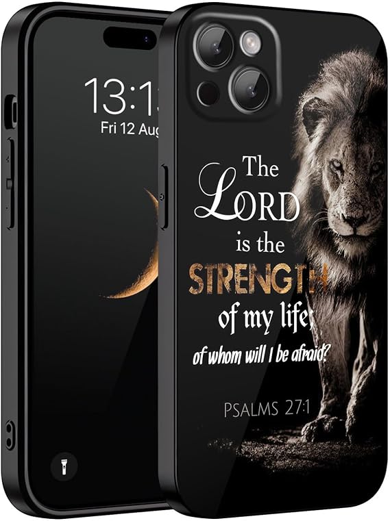 Compatiable for iPhone 16 Case,Designed for iPhone case 16,Update Full Prtection Camera System,Slim Shockproof Protective Cover,Biblical Strength of Life