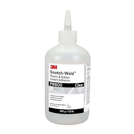 3M Scotch-Weld Plastic & Rubber Instant Adhesive PR600, 500 g btl, 1 per case