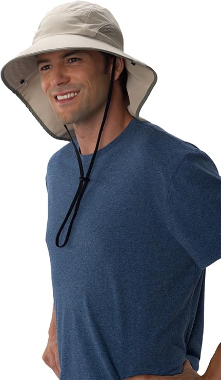 Sun Protection Zone Unisex Lightweight Adjustable Outdoor Floppy Sun Hat (100 SPF, UPF 50+)