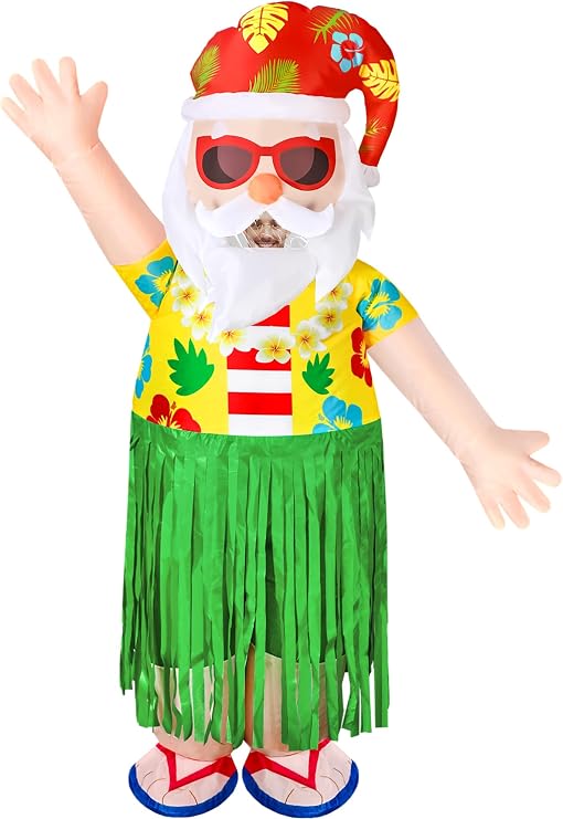 Silipull Christmas Inflatable Santa Costume Blow up