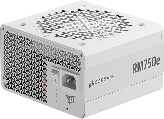 CORSAIR RM750e ATX 3.1 PCIe 5.1 Ready Fully Modular 750W Power Supply 12V-2x6 Cable Included, Cybenetics Gold Efficiency, 105C-Rated Capacitors, Modern Standby Mode White