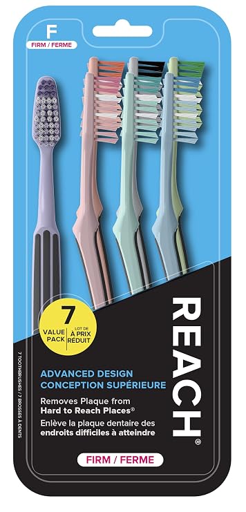 Reach Advanced Design Firm Bristle Toothbrushes, 7 Count