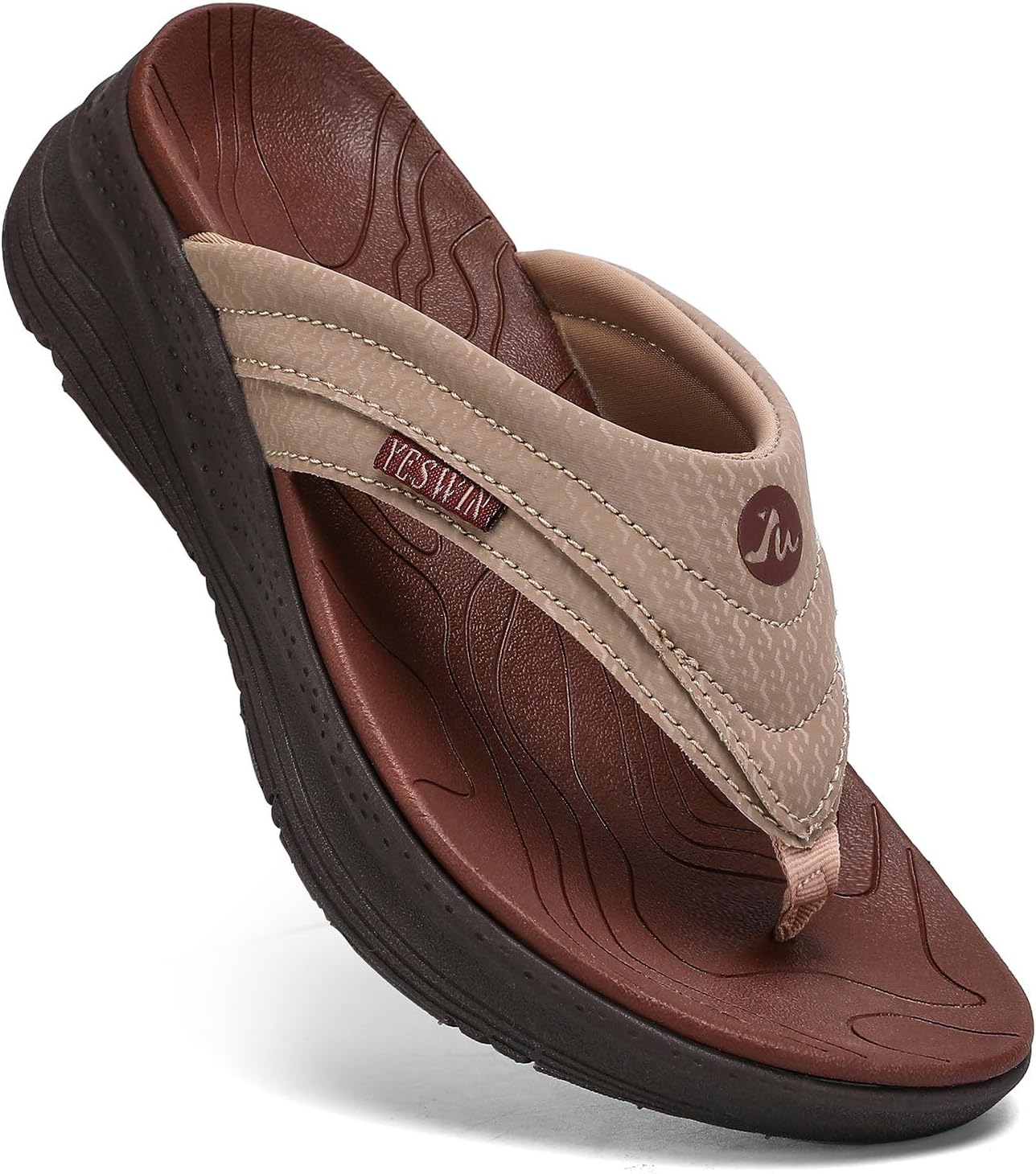 Womens Orthotic Platform Flip Flop with Arch Support Ladies Comfortable Recovery Walking Thong Sandals Slip On Indoor Outdoor for Summer Beach