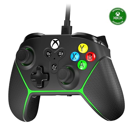Surge Microwatt Junior Wired Controller Black for Xbox Series X|S, Xbox One, and Windows