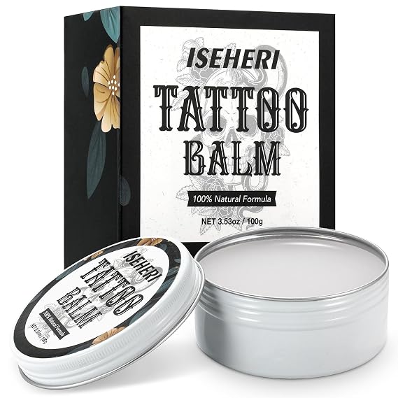 Tattoo Balm & Aftercare Cream: Color Enhancement that Revives Old Tattoos; Hydrates New Tattoos; Made With Natural Ingredients and Petroleum Free. Tattoo Cream for Old and New Tattoos - 3.53OZ
