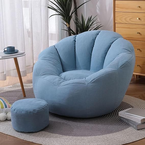 Bean Bag Chair, Lounger Bean Bag for Adults Teens Personal Sized, Single Beanbag Lounge Chair for Gaming, Reading, and Relaxing(Color:B)
