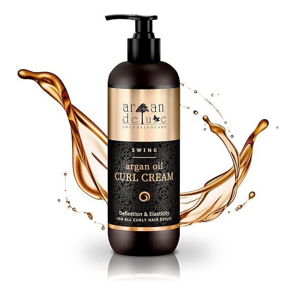 Argan Deluxe Curl Defining Cream in professional quality 8.11 fl oz - Curl care cream with argan oil for shine, moisture and elasticity for curly hair