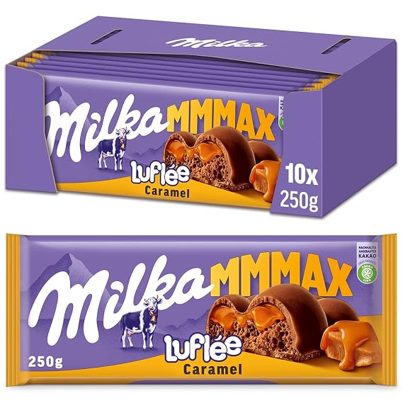 Milka Luflee Caramel Aerated Large Bar (5 x 250g)