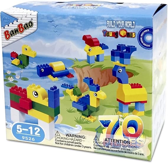 BanBao Young Ones Block Building Kit (70 Piece), Assorted