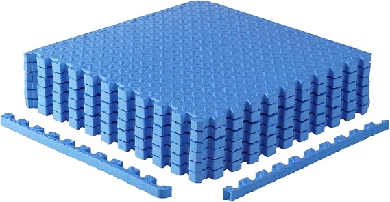 CAP 24-Inch EVA Interlocking Puzzle Mat, 1-Inch, Blue Diamond, 1-Pack