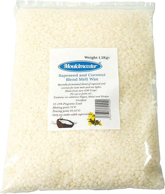 Rapeseed and Coconut Blend Melt Wax 1.5kg, White