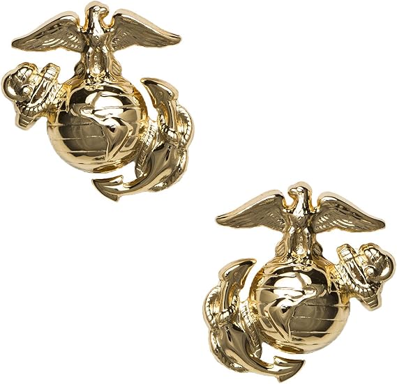 Marlow White USMC Enlisted Dress Collar Device