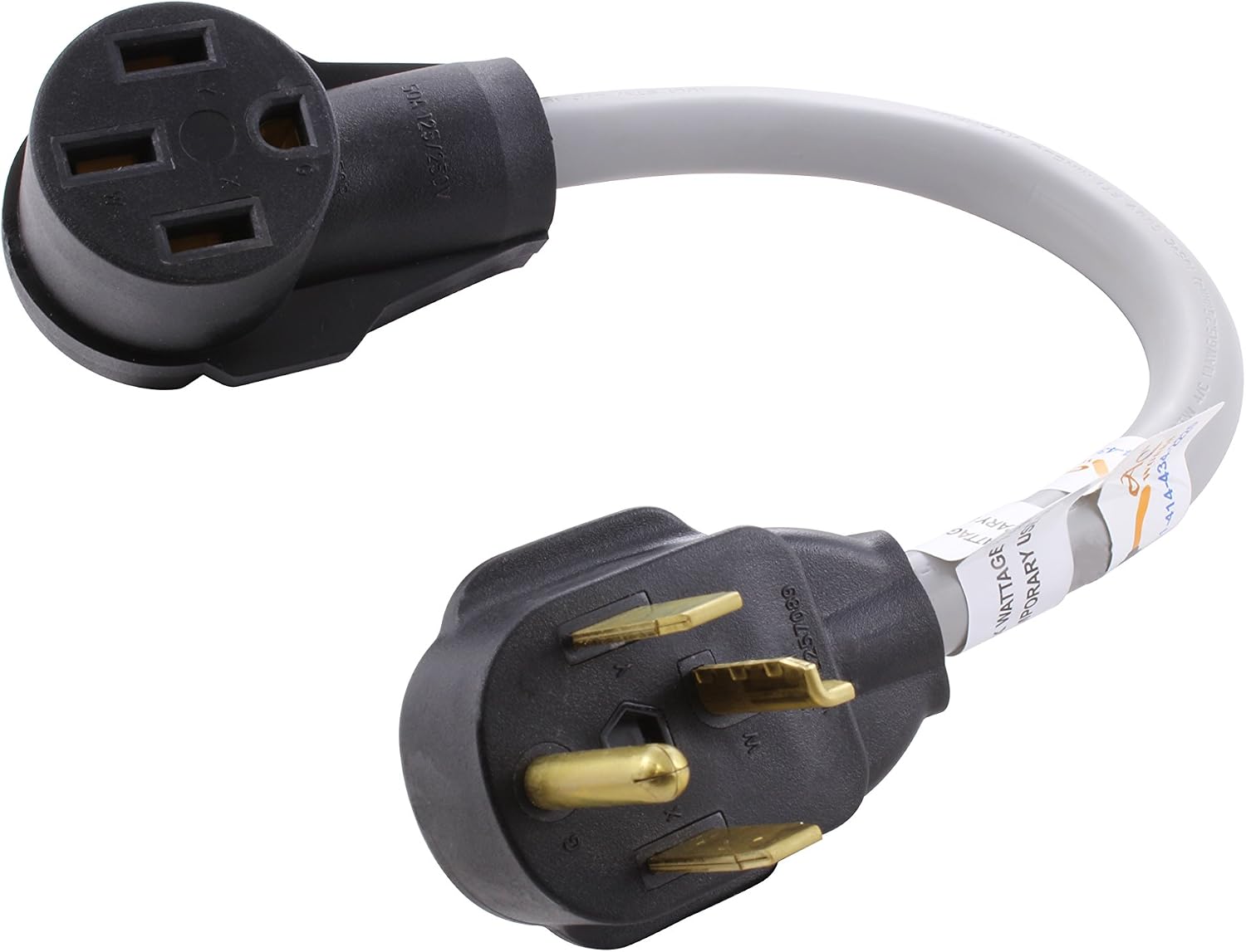 AC WORKS Electric Vehicle Charging Adapter for Tesla Use 14-30 4-Prong Dryer to Tesla