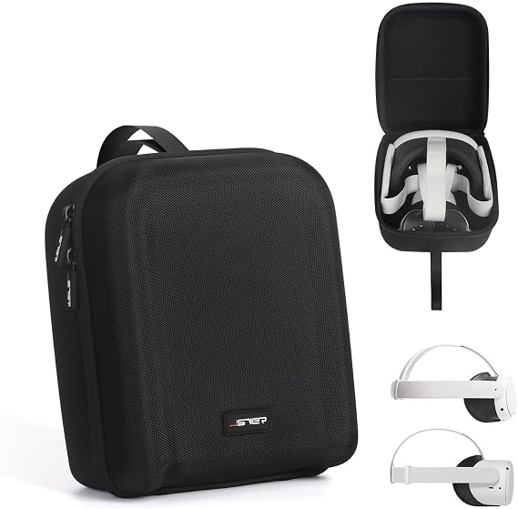 Carrying Case for Meta Quest 3S JSVER Hard Case for Quest 3S/ Quest 3/ Quest 2 VR Gaming Headset, Travel Storage Case for Oculus Quest 3 and Touch Controller Accessories (Not Fit for Elite Strap)