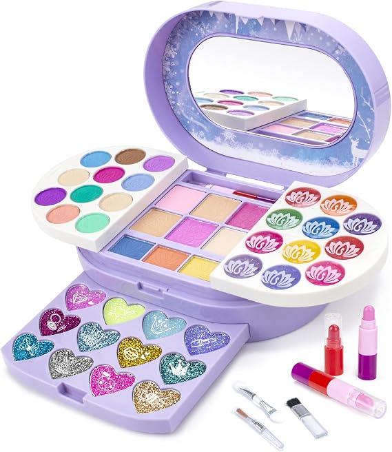 Tomons Kids Makeup Kit for Girls 5+, Real Washable Cosmetic Toy