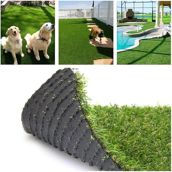 Petgrow Artificial Synthetic Grass Turf 4FTX10FT(40 Square FT),0.8" Pile Height Indoor Outdoor Pet Dog Artificial Grass Mat Rug Carpet for Garden Backyard Balcony
