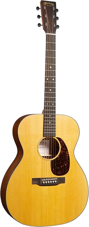 Martin 000-10E Retro Road Series Acoustic-Electric Guitar Spruce Top & Sapele | Satin Finish | E1 Electronics with Built-In Tuner | Softshell Case Included (Right)