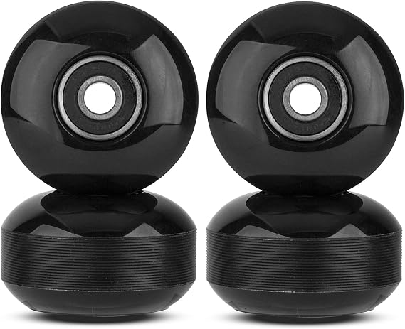 NONMON 4pcs Skateboard Wheels 52mm with Bearings, Street Wheels 95A for Street Tricks Longboard Cruiser