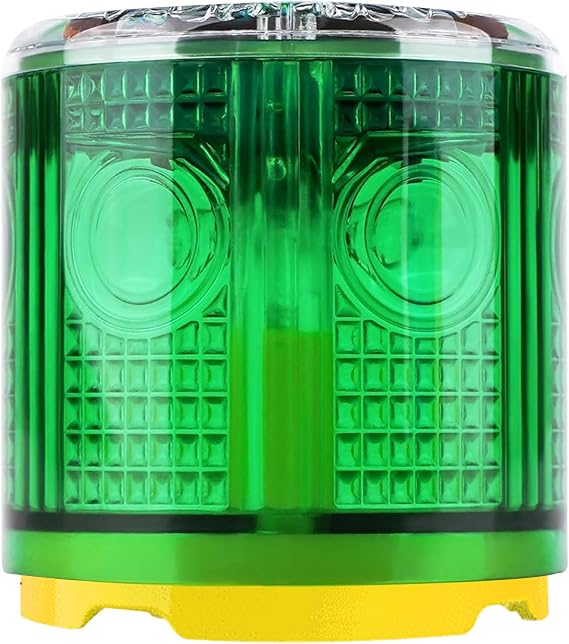 Solar Strobe Warning Light: Bright Solar Emergency Strobe Warning Light, Strong Magnetic Base Flashing Lamp, Waterproof LED Safety Outdoor (Green)