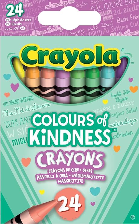 Crayola Colors of Kindness, Pack of 24 Crayons, 24 Count (Pack of 1), Assorted Piece