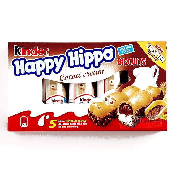 Kinder Happy Hippo Cocoa Biscuits 3.62 oz each (1 Item Per Order)