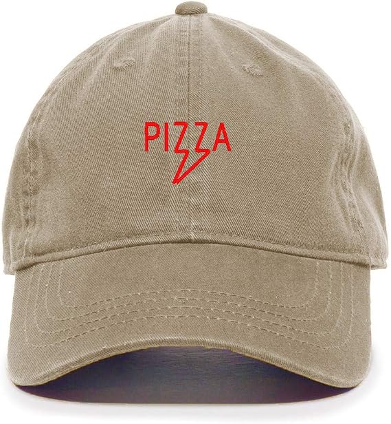 Tech Design Pizza Baseball Cap Embroidered Cotton Adjustable Dad Hat