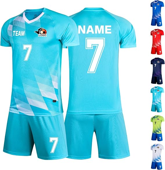 LAIFU Custom Adult Kids Soccer Jersey Set with Personalized Name Team Name Number Logo Soccer Jersey